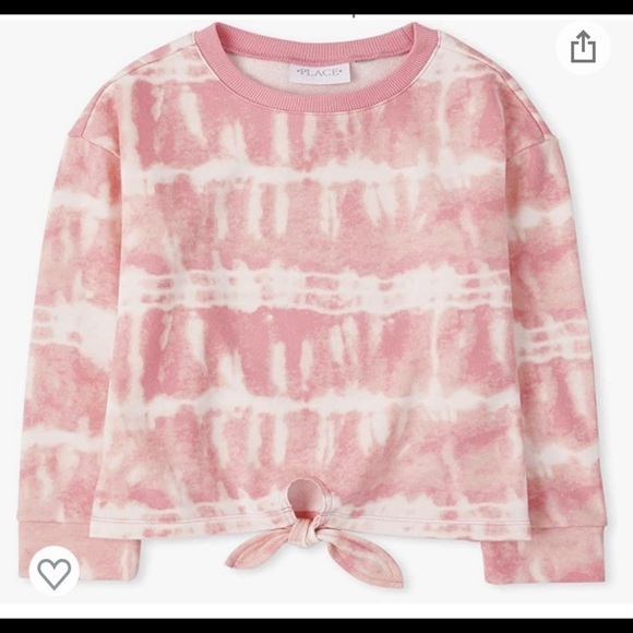Other - Tie Dye Fleece Tie Front Top - Cherry Blossom